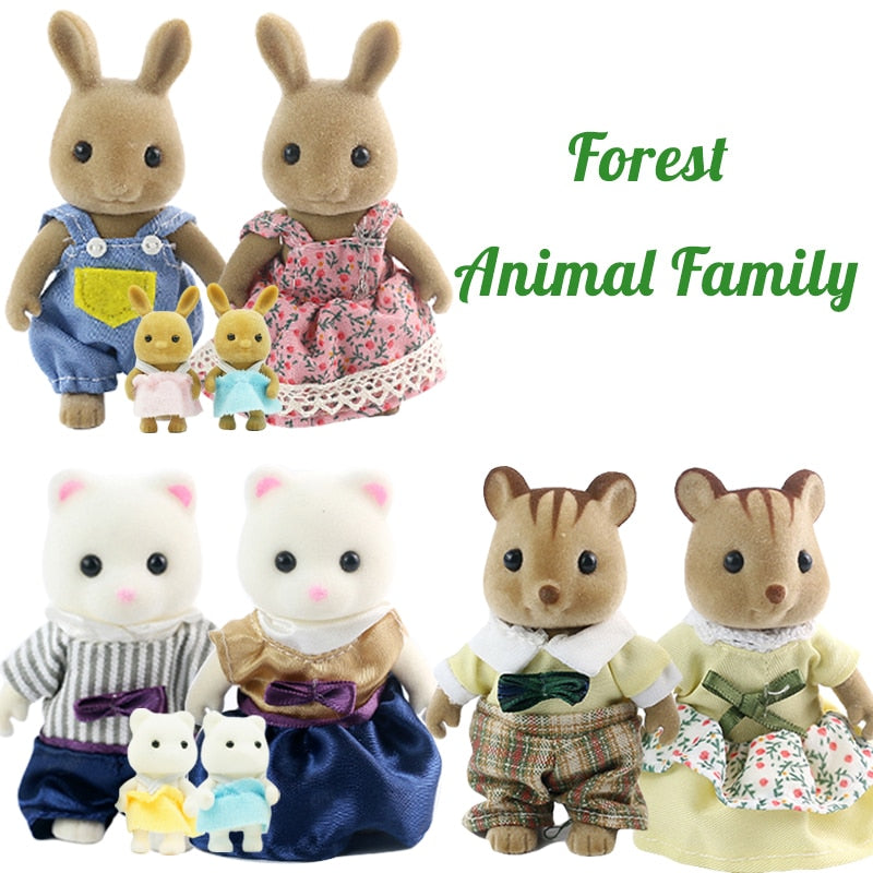 1-12 forêt Animal famille ailes maison de noël crème glacée pain fleur fruit boutique lapin maison de poupée fille Playhouse jouet