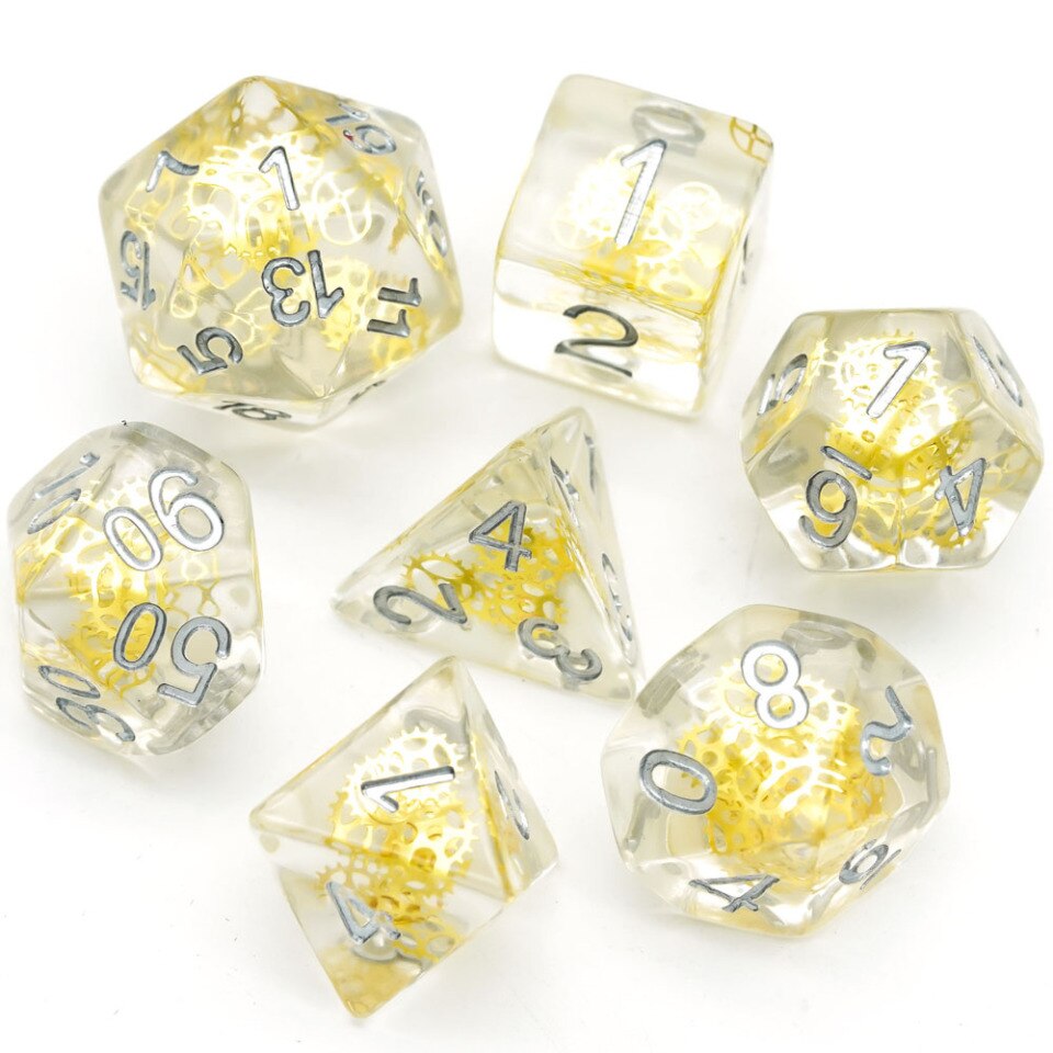 Ensemble de 7 dés DND D &amp; D Dice D4 D6 D8 D10 D% D12 D20 pour jeux de table MTG RPG