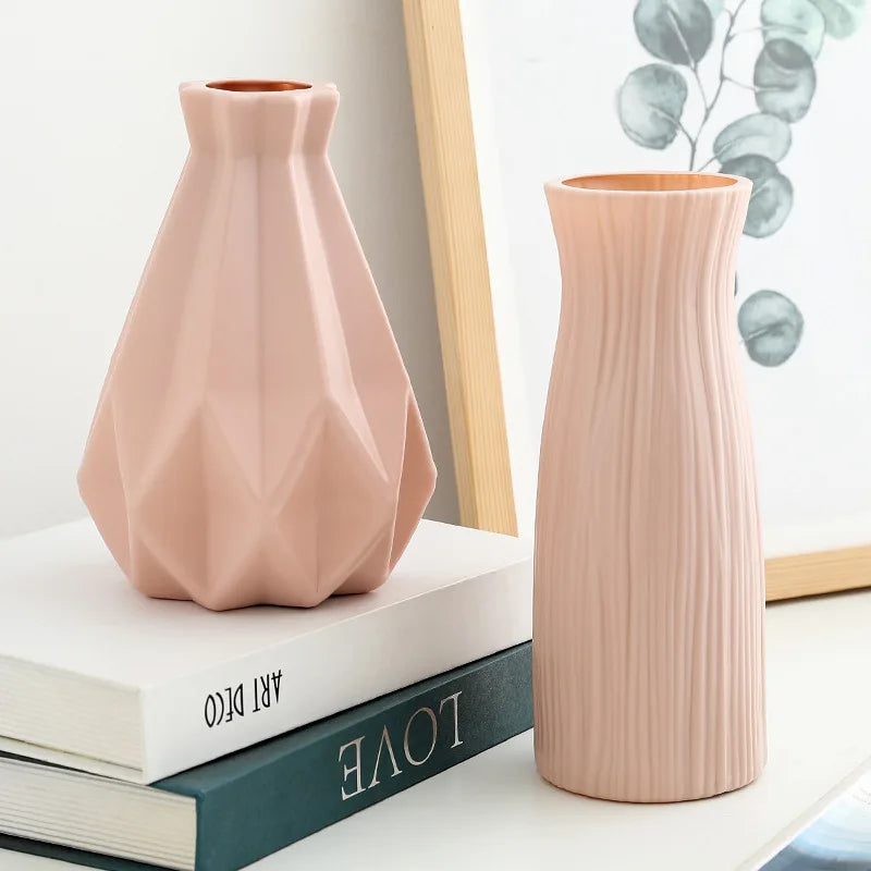 Kunststoff Vase Home für Dekoration Weiß Nachahmung Keramik Blumentopf Pflanzen