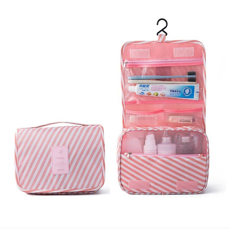 Waterproof hanging toiletry bag