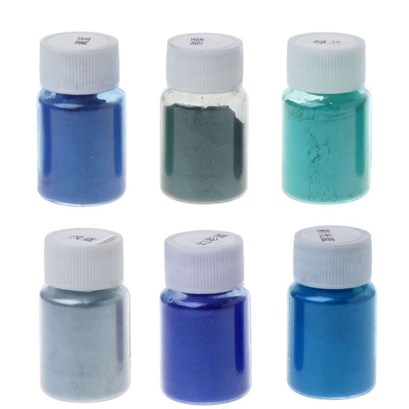 24 pcs bricolage perle mica résine époxy colorant