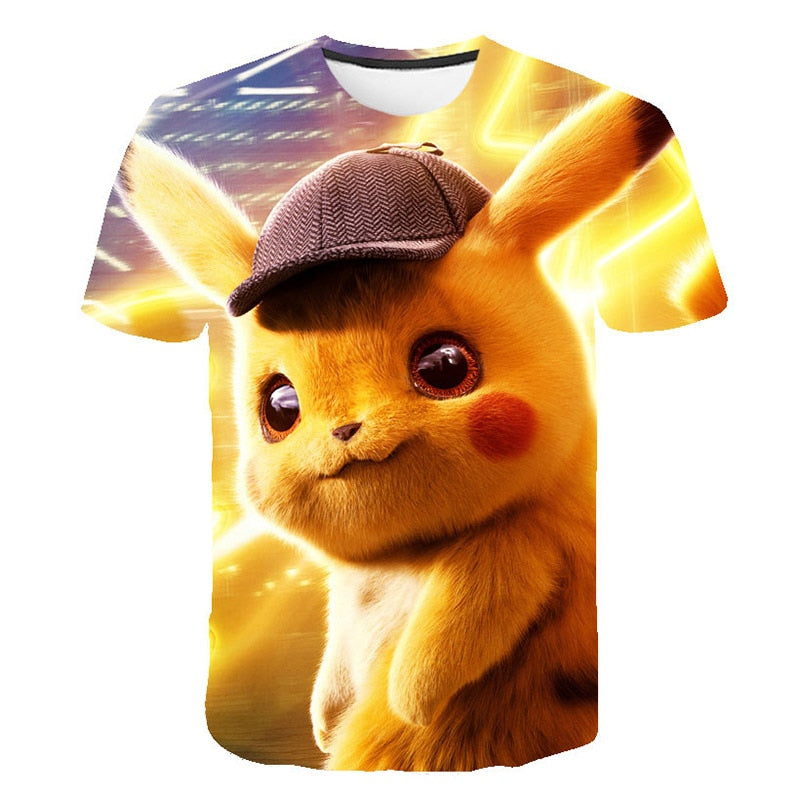 T-shirt Pokémon 2021 pour enfants avec imprimé Pikachu