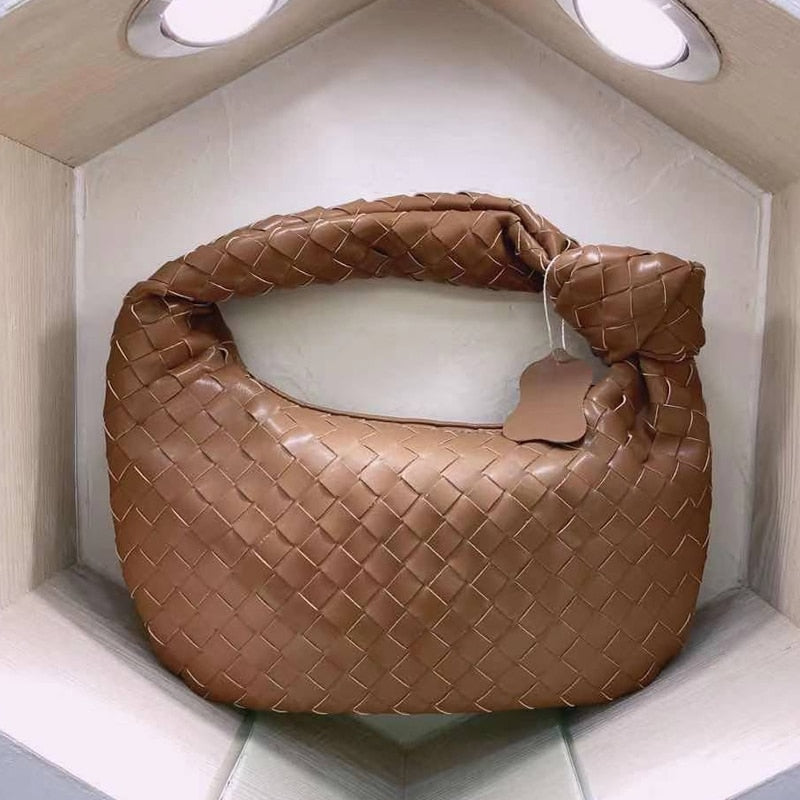 Sac à bandoulière en cuir tressé de luxe 2021