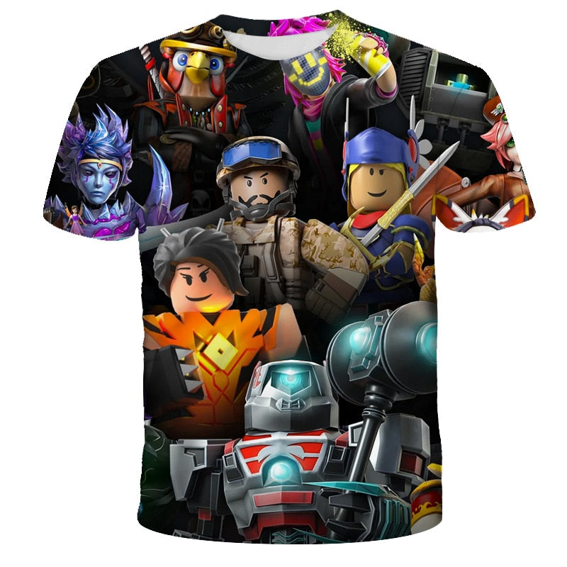 Vêtements pour enfants T-shirt ROBLOX été bébé manches courtes