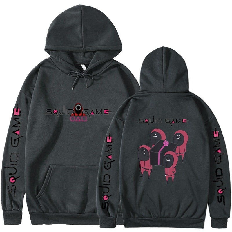 2021 New Squid Game: 6th Round Q Version NPC Coffin Lifting Hoodies &amp; Pulls pour hommes et femmes