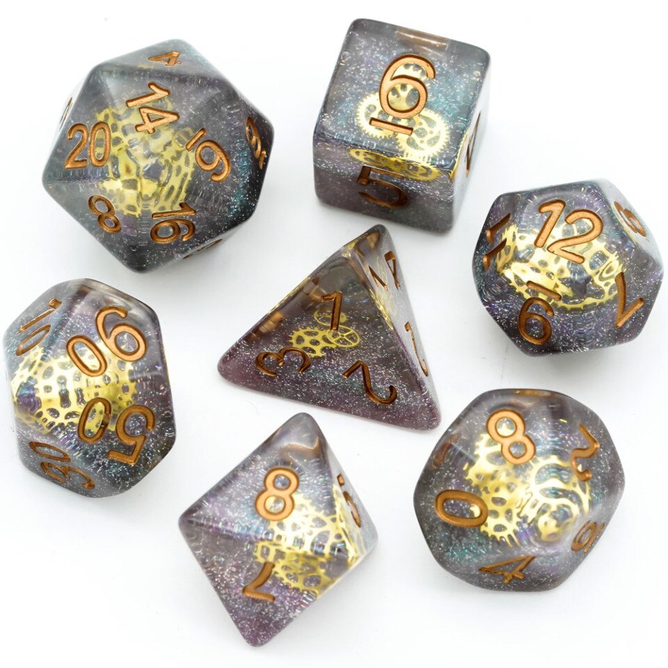 Ensemble de 7 dés DND D &amp; D Dice D4 D6 D8 D10 D% D12 D20 pour jeux de table MTG RPG