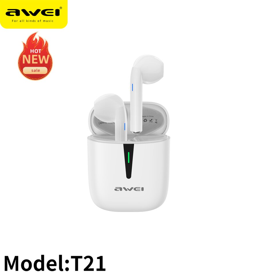 AWEI T17 TWS Casques Bluetooth sans fil Mini Type-C Mic Sports Game