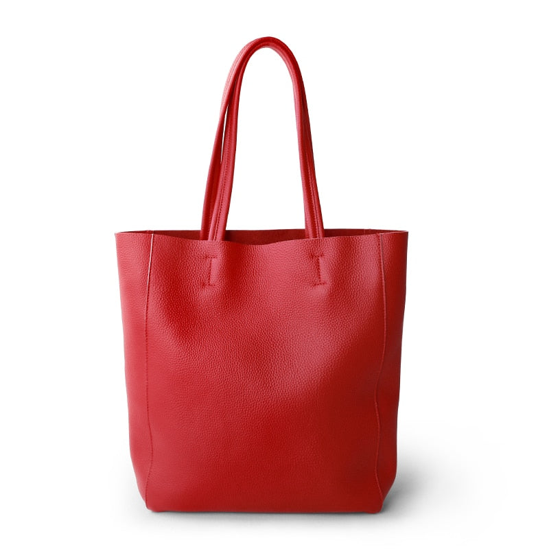 Damen Luxus Tote Zitrone Gelb Leder Tasche