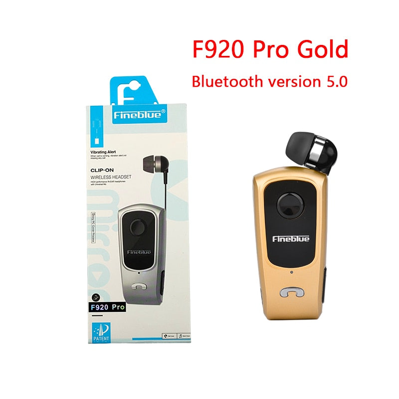 Fineblue F920 Pro BT5.0 Mini oreillette Bluetooth sans fil avec rappel d'appel et fonction de vibration pour le sport et la course