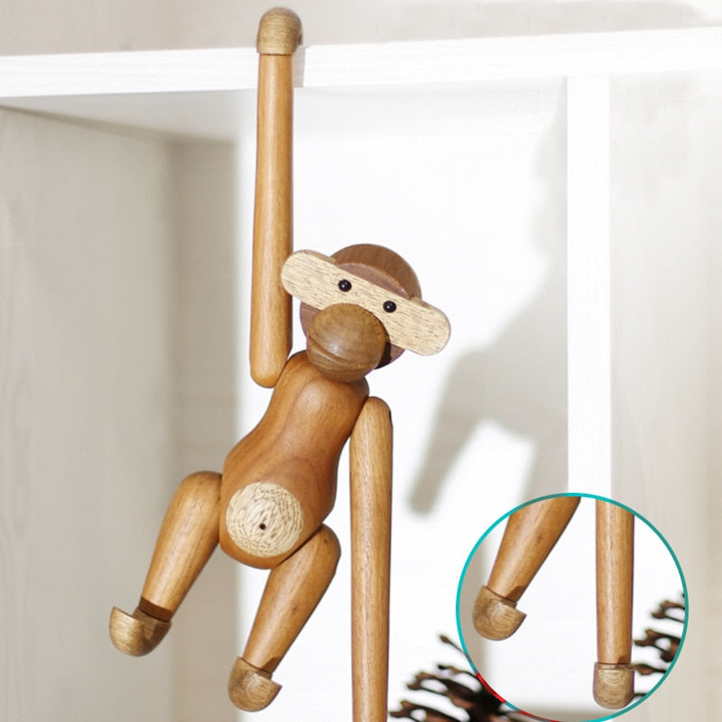 Hanging wooden monkey - Nordic carving