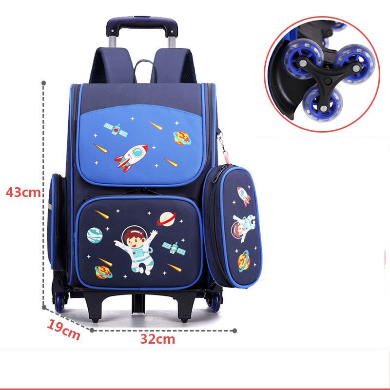 Schulrucksack mit Rädern & Tasche Set für Mädchen