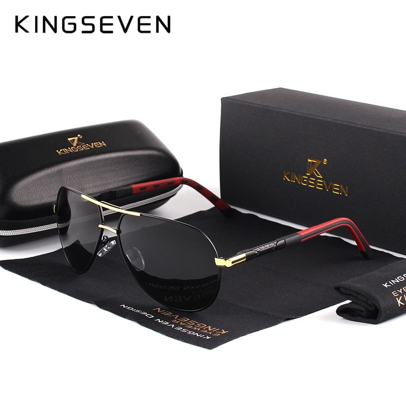 KINGSEVEN Lunettes de soleil polarisées vintage pour homme