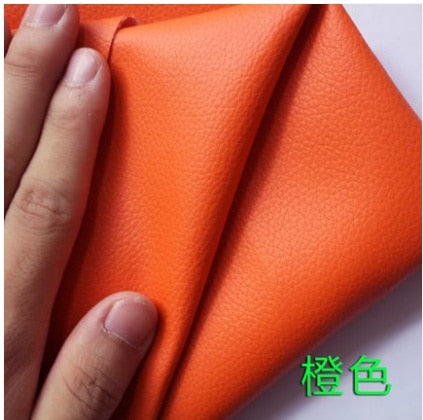 Tissu en cuir slychee gaufré PU 50x70cm, simili cuir pour la couture