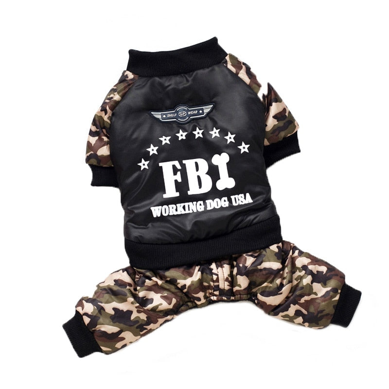 Cool vêtements pour chiens du FBI pour chiens - salopettes d'hiver
