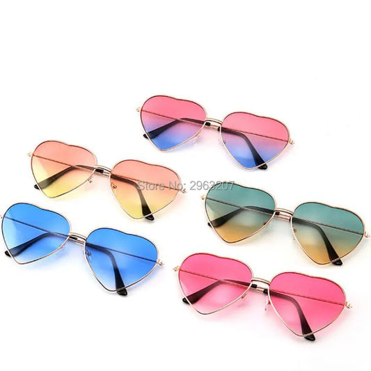 100pcs Mode Frauen Herz geformt Sonnenbrille Hawaiian Party Dekorationen Sonnenbrille Sommer Pool Thema