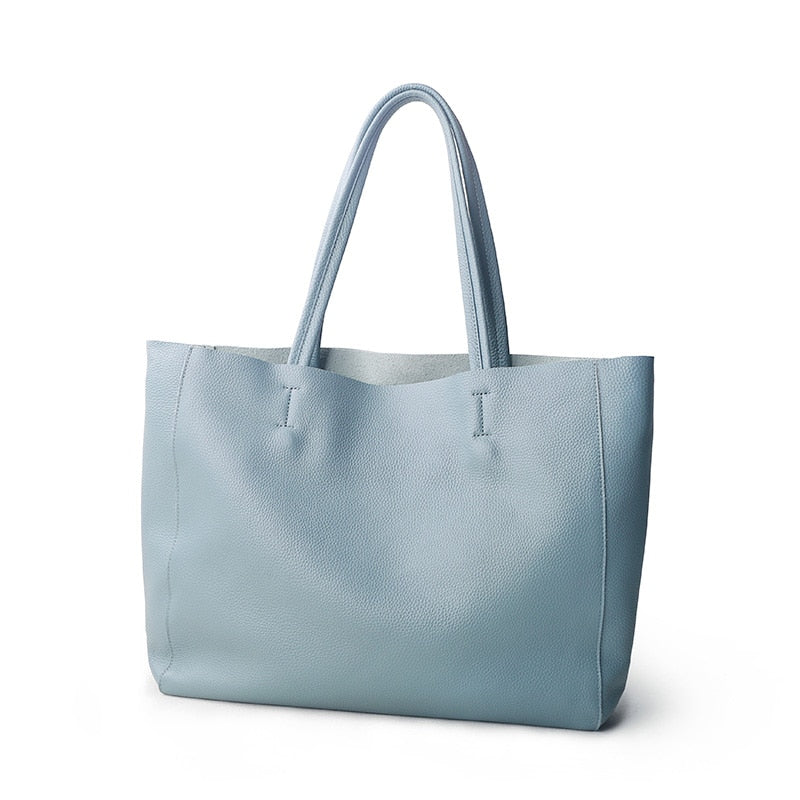 Damen Luxus Tote Zitrone Gelb Leder Tasche