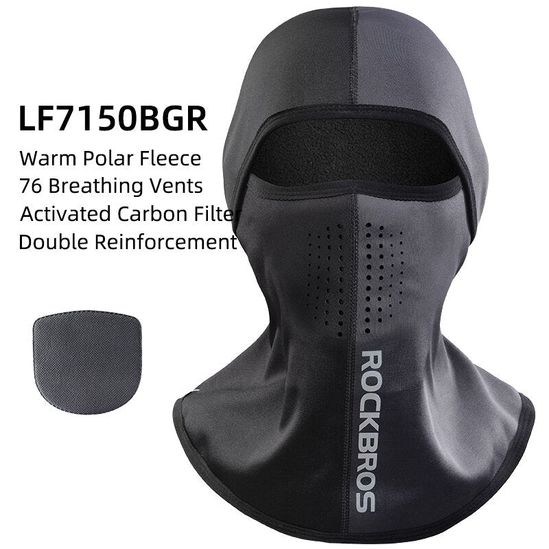 Masque de ski d'hiver ROCKBROS capuche polaire thermique