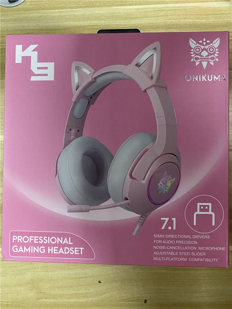 Nouveau produit : écouteurs de jeu K9 à oreille de chat rose