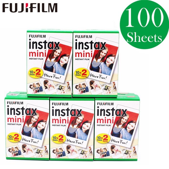 10-100 feuilles Fujifilm instax mini 9 mini11 film bord blanc 3 pouces de large film pour appareil photo instantané mini 8 7s 25 50s 90 papier photo