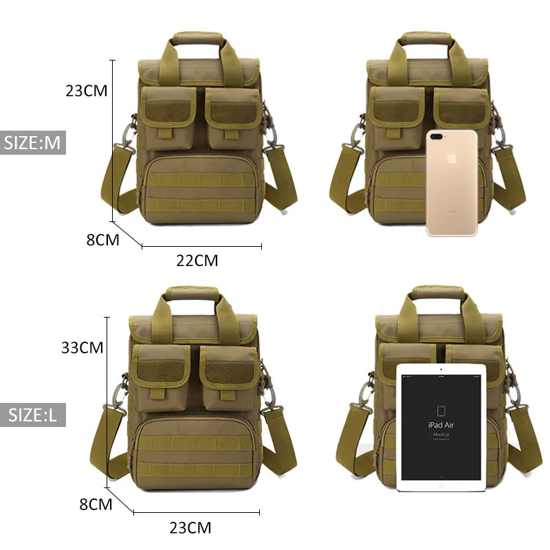 Männer taktische Handtasche Laptop Militär Schulter Crossbody Taschen Camouflage Molle Jagd Camping Sport XA318D