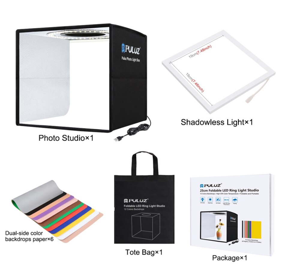 PULUZ Lightbox - photo studio - 80 60 30 25cm