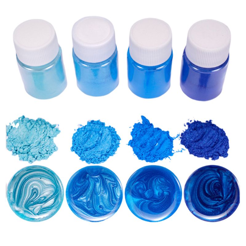 24 pcs bricolage perle mica résine époxy colorant