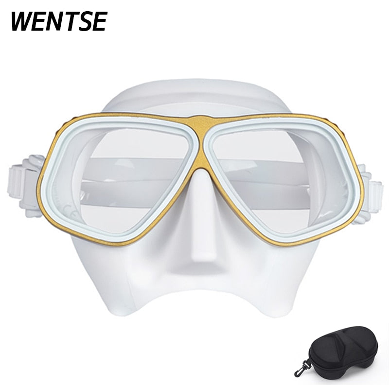 NEU Farbe Legierung Rahmen Taucherbrille, volles Gesicht Maske, nass Rohr Kit