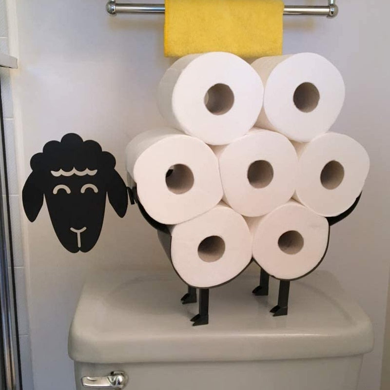 Accessoire salle de bain porte papier toilette mouton