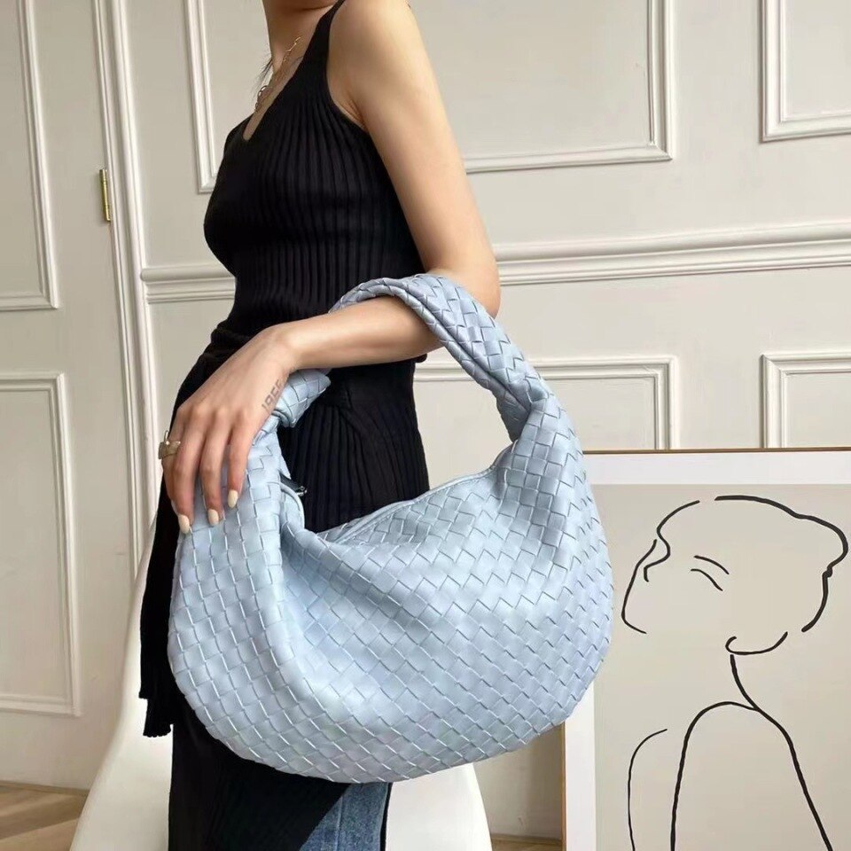 Sac à bandoulière en cuir tressé de luxe 2021