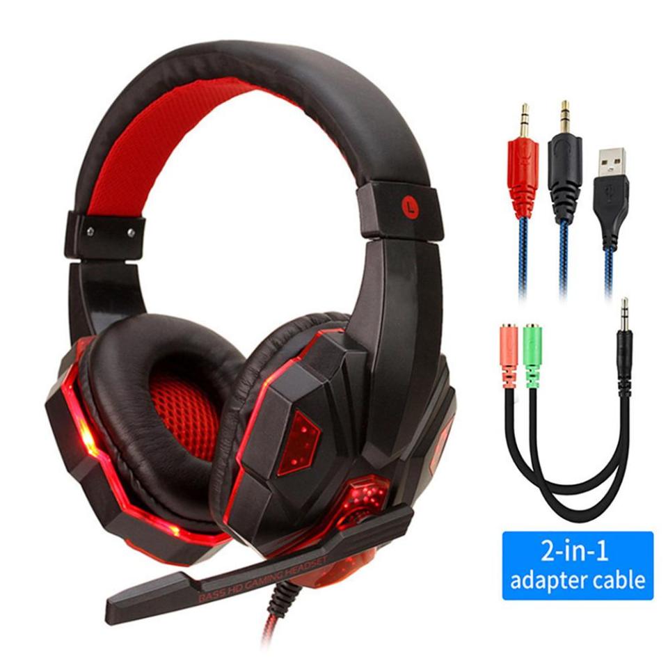 Casque de jeu LED professionnel avec micro pour ordinateur PS4 PS5 Xbox One