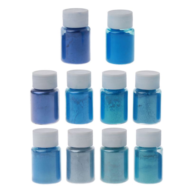 24 pcs bricolage perle mica résine époxy colorant