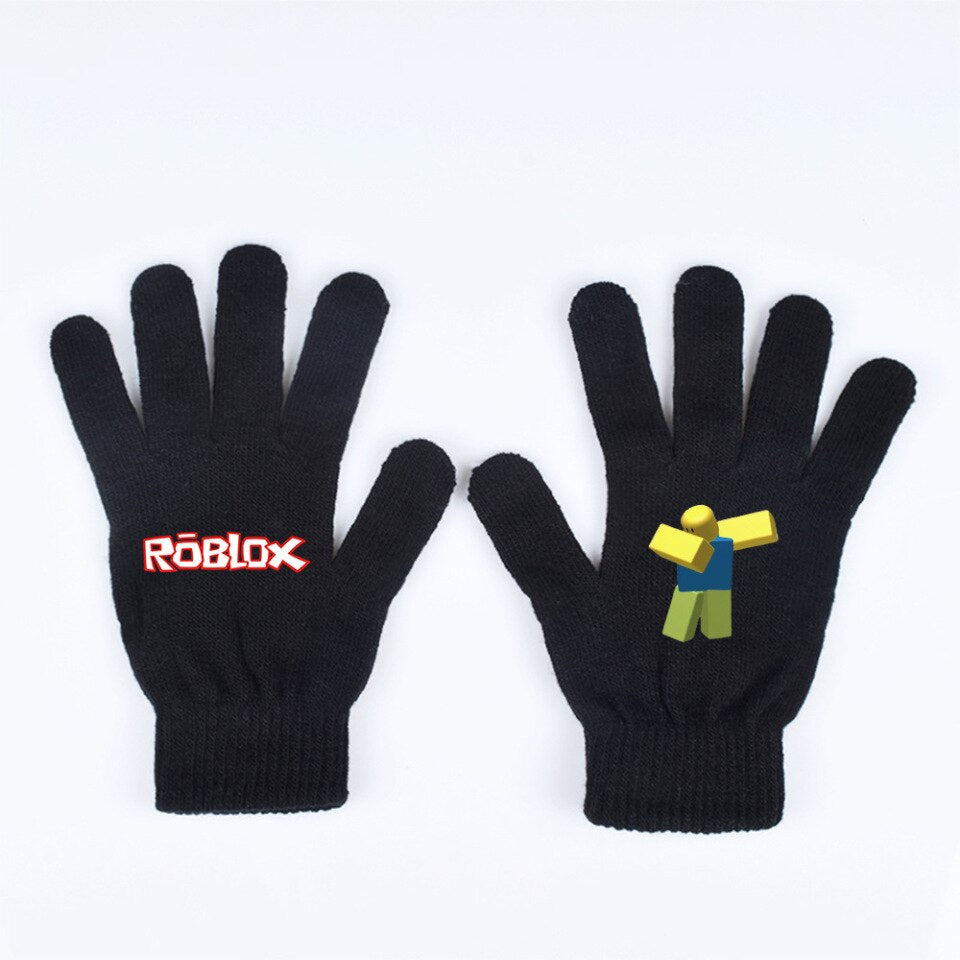 Mitaines d'hiver Roblox, gants noirs