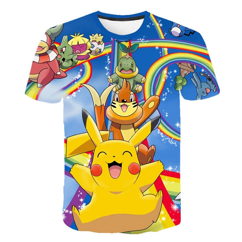 2021 Pokemon Kinder T-Shirt mit Pikachu Druck