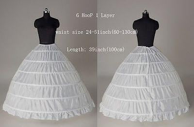 NEU 12Style Weiß A-Linie-Reifrock-Reifrockloser Hochzeits-Crinoline-Petticoat-Unterrock-SN