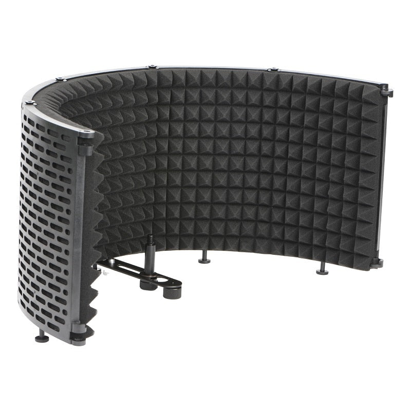 Bonnette pour microphone de studio : pliable, réglable, insonorisante