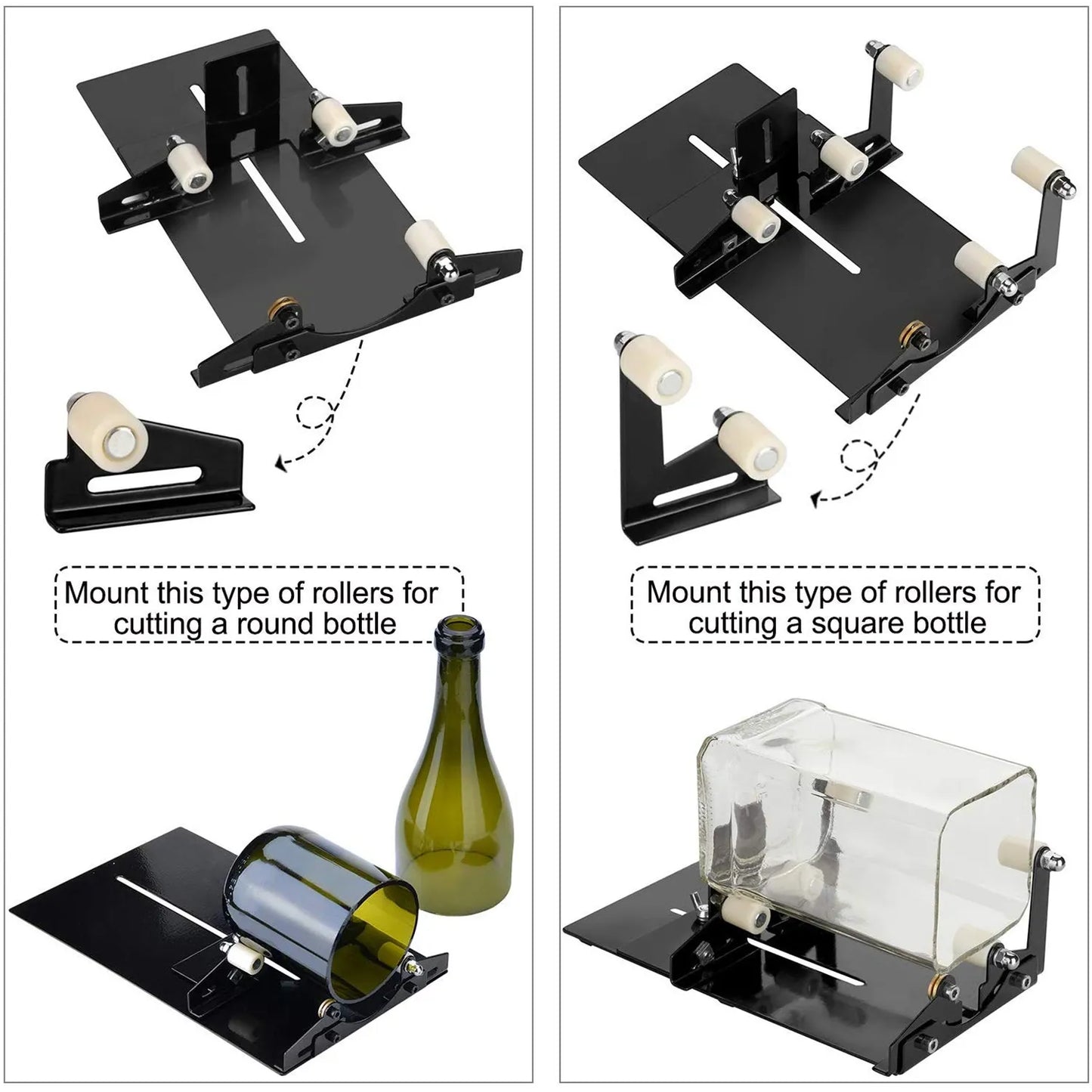 DIY Glasflaschenschneider Werkzeug Quadratisch Rund Wein Bierglas Skulpturen Schneidemaschine für Bierglas