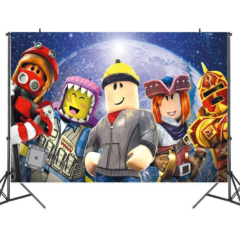 ROBLOX Photo Backgrounds Vinyl Fabric Decoration