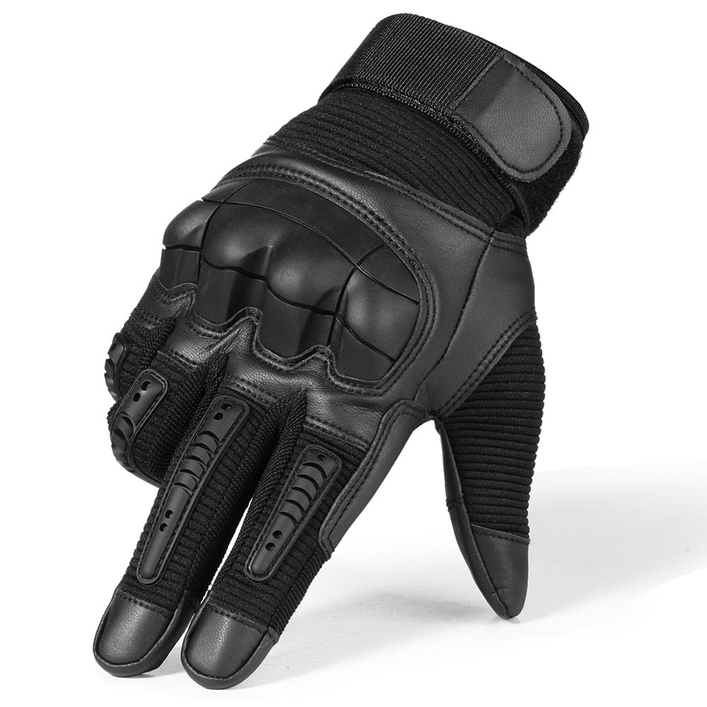 Touchscreen Gloves PU Leather, Hard Knuckles