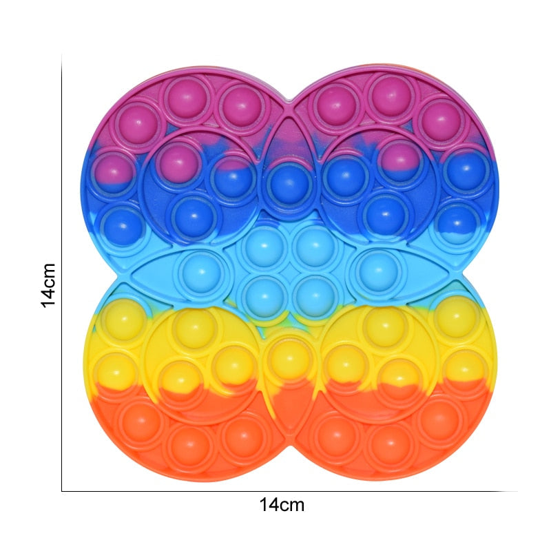 Rainbow Push Bubble Popit Fidget