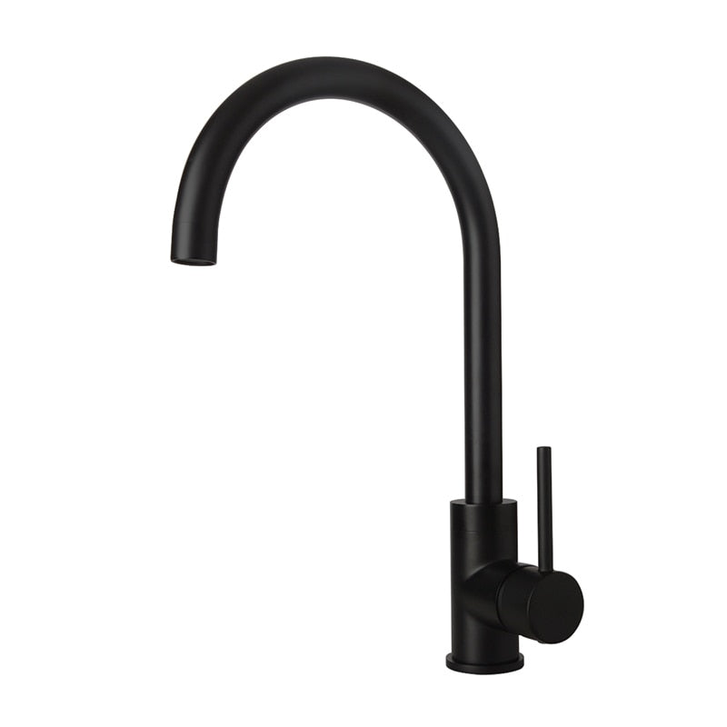 Kitchen Faucet Gold &amp; Black, One-Hand Operation