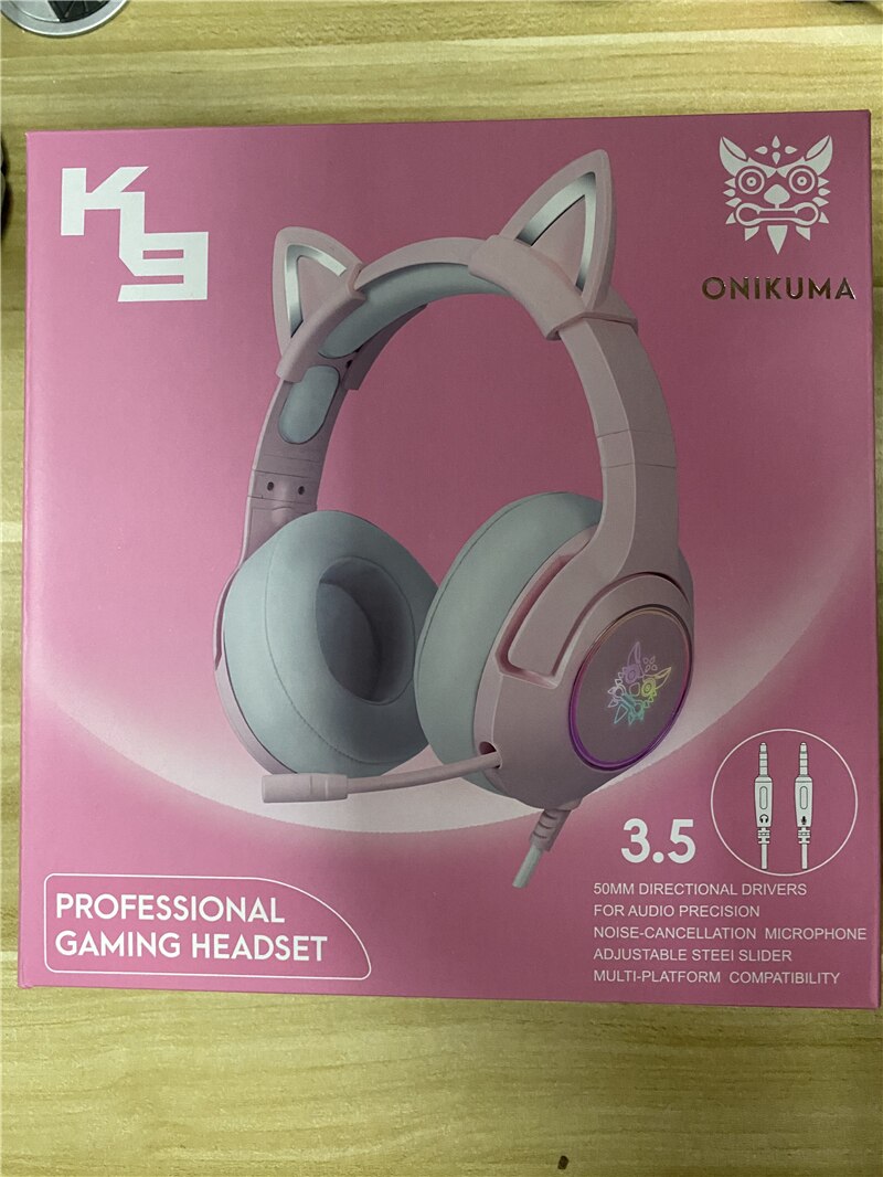 Nouveau produit : écouteurs de jeu K9 à oreille de chat rose
