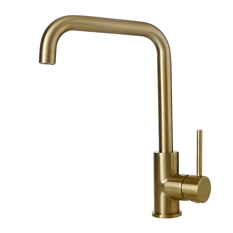 Kitchen Faucet Gold &amp; Black, One-Hand Operation