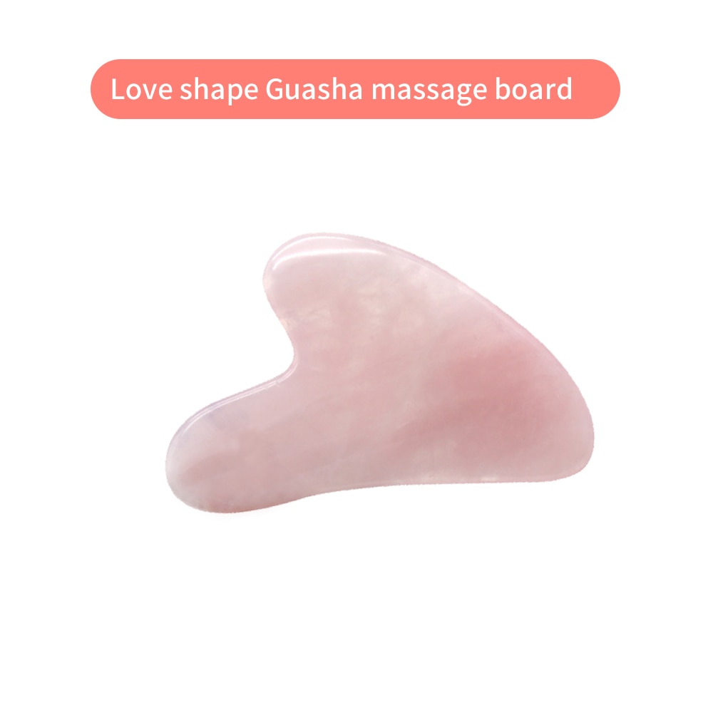 Rose Quartz Powder Crystal Jade Roller Massage Spa Gua Sha