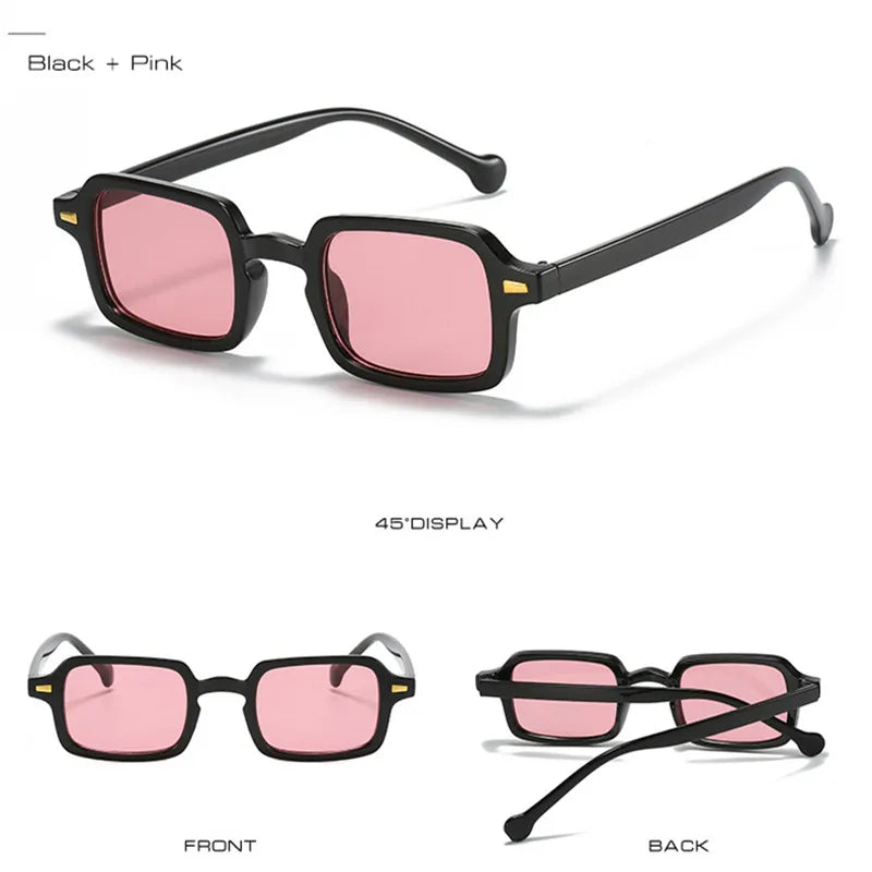 2024 Mode Vintage kleine quadratische Sonnenbrille für Frauen Damen Trendy