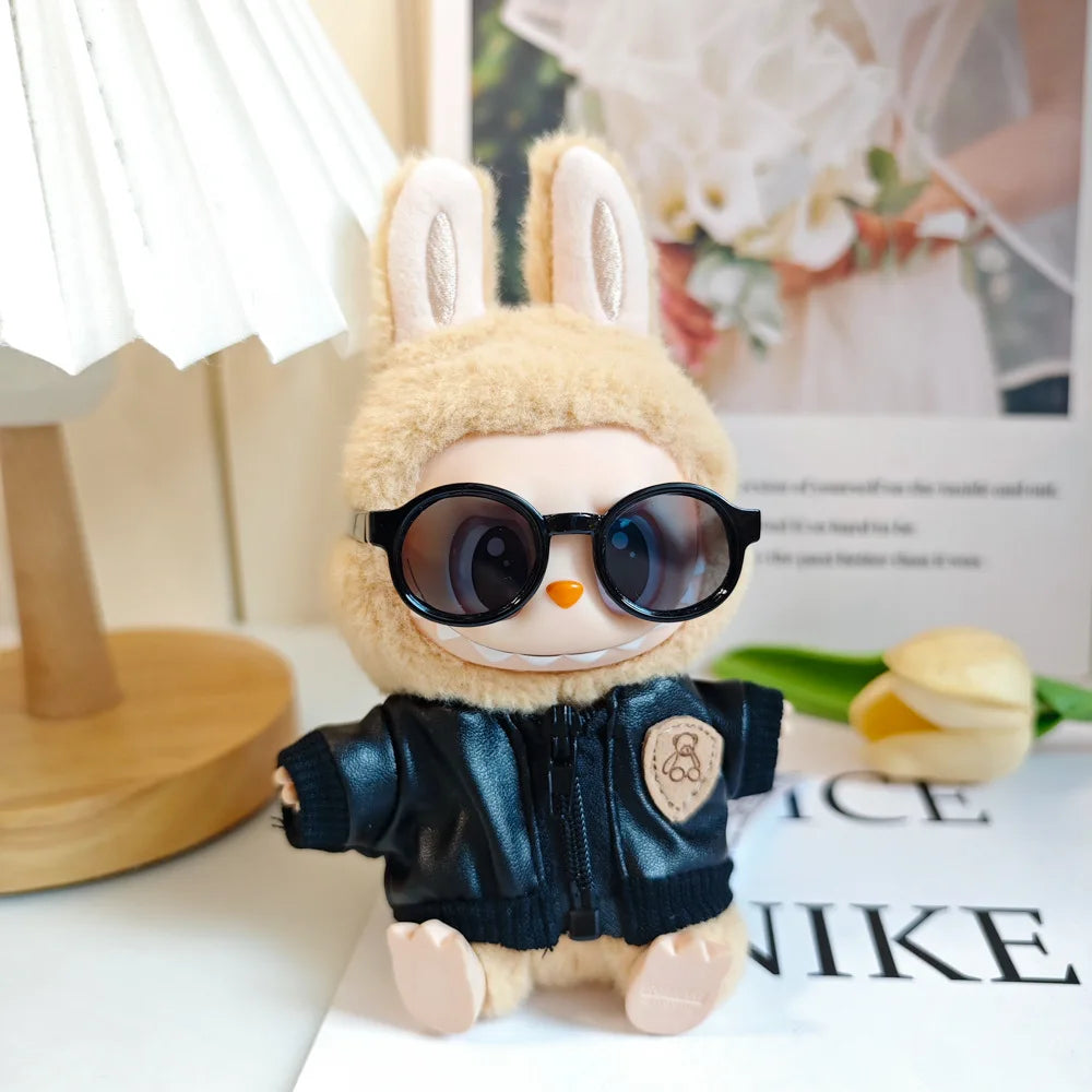 Labubu Idol Puppen 17cm Niedlich Mini Plüsch Kpop Exo DIY Accessoire Set Unisex Korea Style Hoodie Kleidung für Sammler & Fans