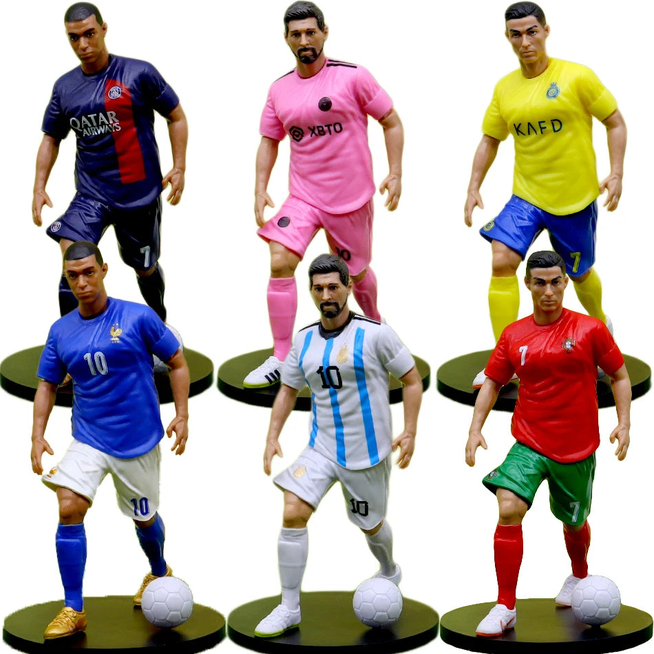 Gekürzte Version von Cristiano Ronaldo Messi MBappe Star Football Action Figures Sammelbare Fanartikel aus Madrid und Barcelona