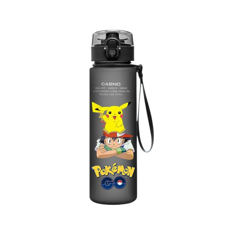 560ML Pokemon Anime Wasser Flasche Pikachu kawaii kinder Tragbare Kunststoff Wasser Glas Pokemon Erwachsene Hohe Kapazität Sport Wasser Tasse