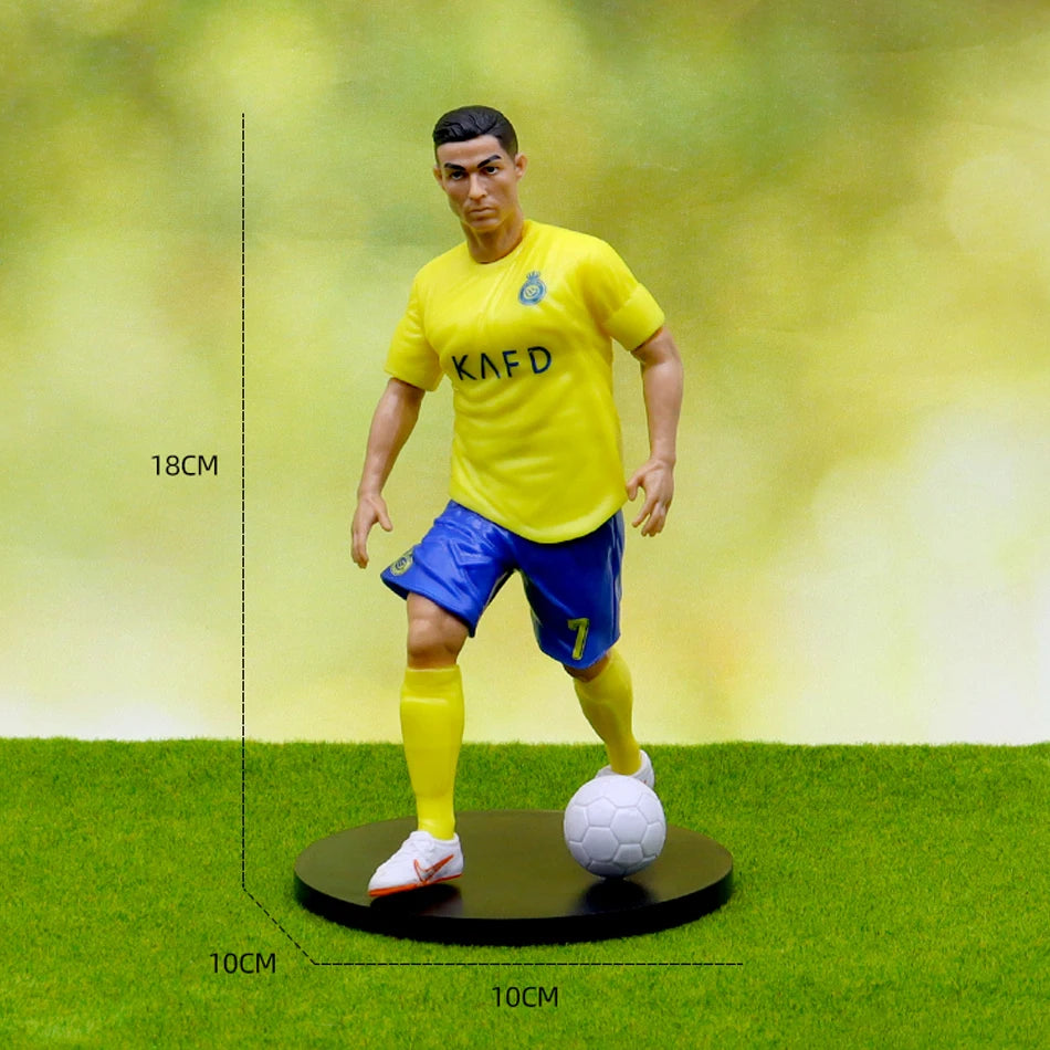 6 stücke neue Fußballstar fifa c. ronaldo messi mbappe Modell puppen Cartoon niedliche Action figur Autozubehör Fußballfans Geschenke