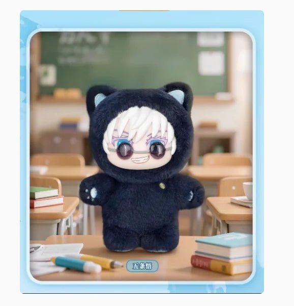BANDAI Jujutsu Kaisen 2 Cat Ear Plushie Serie Blind Box Anime Figur 8-11cm Plüsch Modell für Raumdekoration und Sammlung Kinder Geschenk