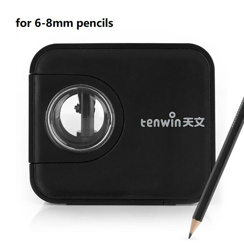 Elektrischer Bleistiftspitzer, Auto-Stop, wiederaufladbar, 6-12mm, tragbar für Schule und Büro